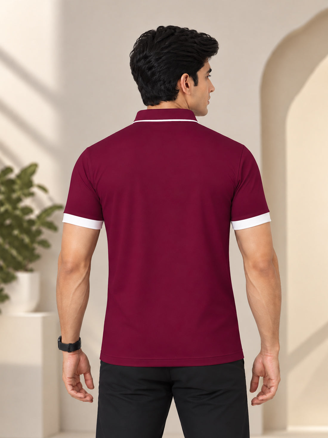 Men's 250 GSM Polyester Spandex Half-Sleeve Polo T-Shirt | Premium Performance Fabric | Wholesale Manufacturer