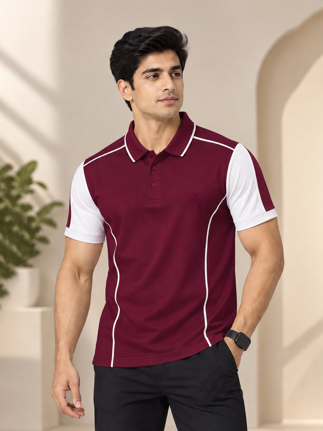 Men's 250 GSM Polyester Spandex Half-Sleeve Polo T-Shirt | Premium Performance Fabric | Wholesale Manufacturer