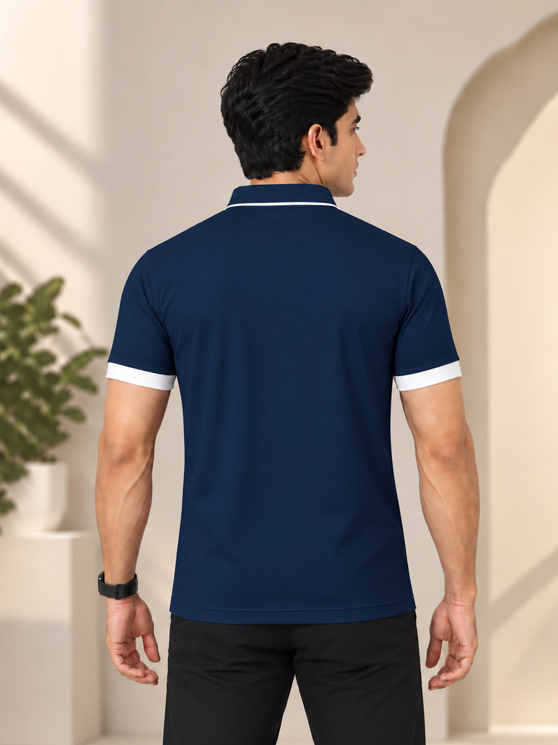 Men's 250 GSM Polyester Spandex Half-Sleeve Polo T-Shirt | Premium Performance Fabric | Wholesale Manufacturer