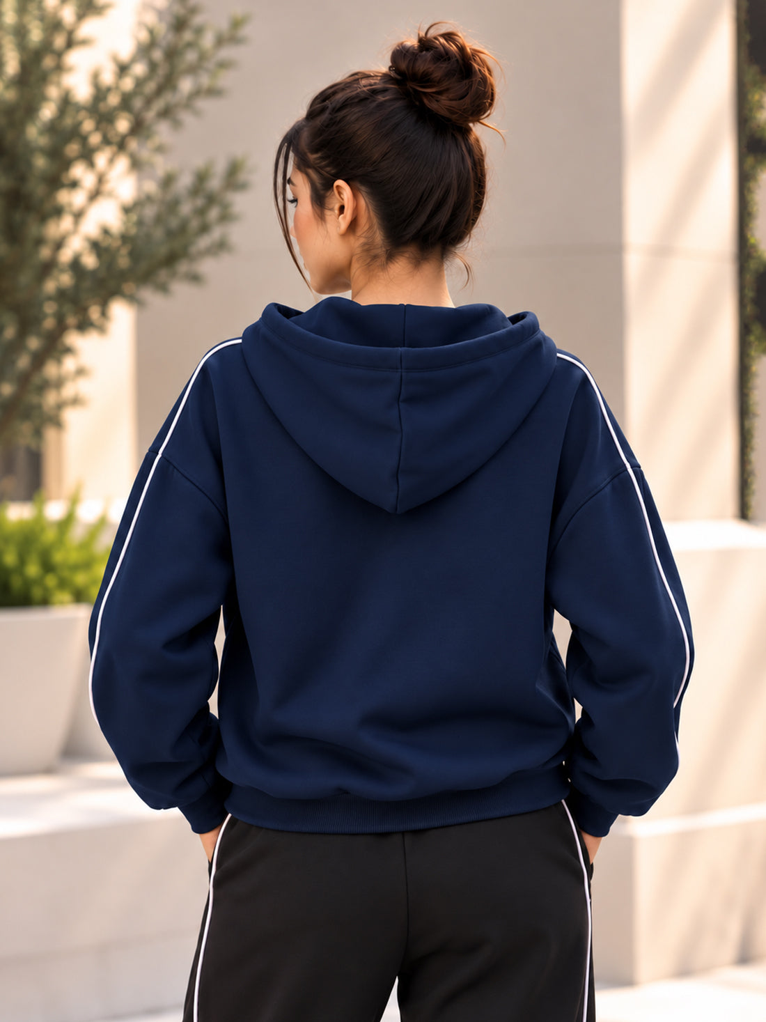 Dpassion Women’s Premium 320 GSM Cotton Fleece Full-Zip Hooded Sweatshirt – Manufacturer, Wholesaler & Exporter