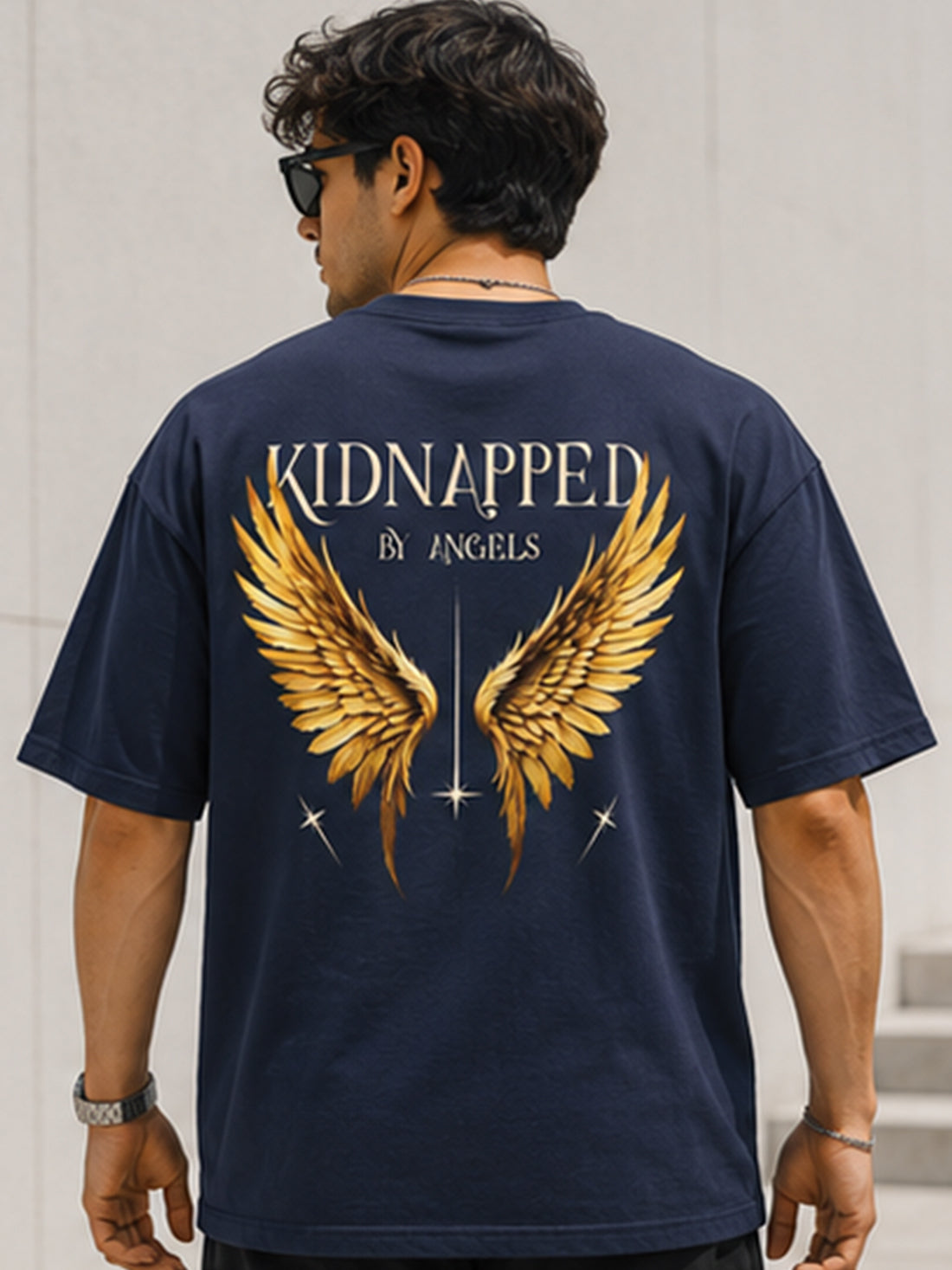 Men's Oversized Drop Shoulder T-Shirt | 100% Cotton Relaxed Fit Round Neck Streetwear Tee
