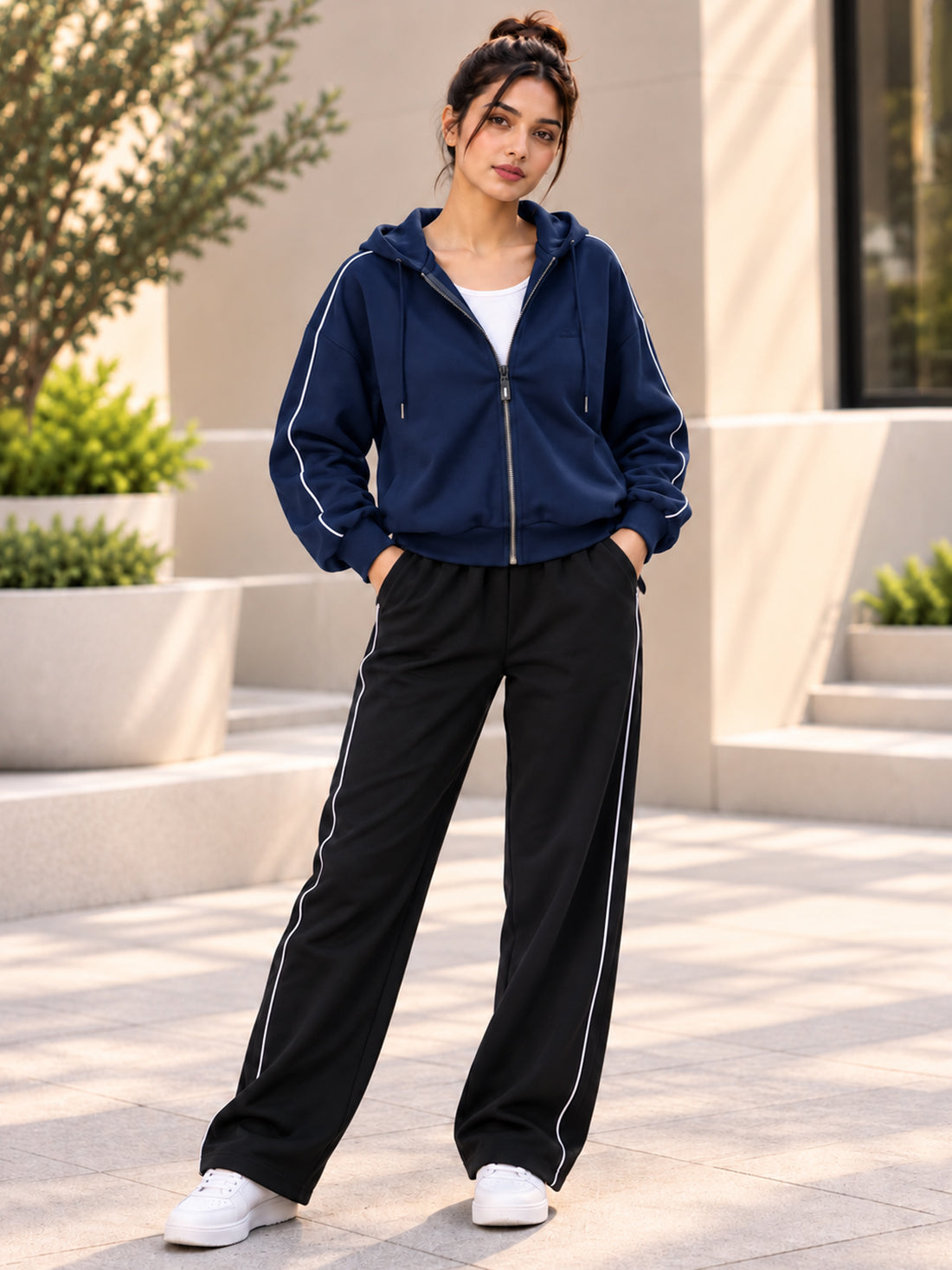 Dpassion Women’s Premium 320 GSM Cotton Fleece Full-Zip Hooded Sweatshirt – Manufacturer, Wholesaler & Exporter