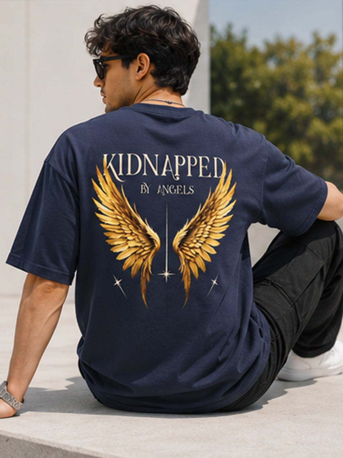 Men's Oversized Drop Shoulder T-Shirt | 100% Cotton Relaxed Fit Round Neck Streetwear Tee