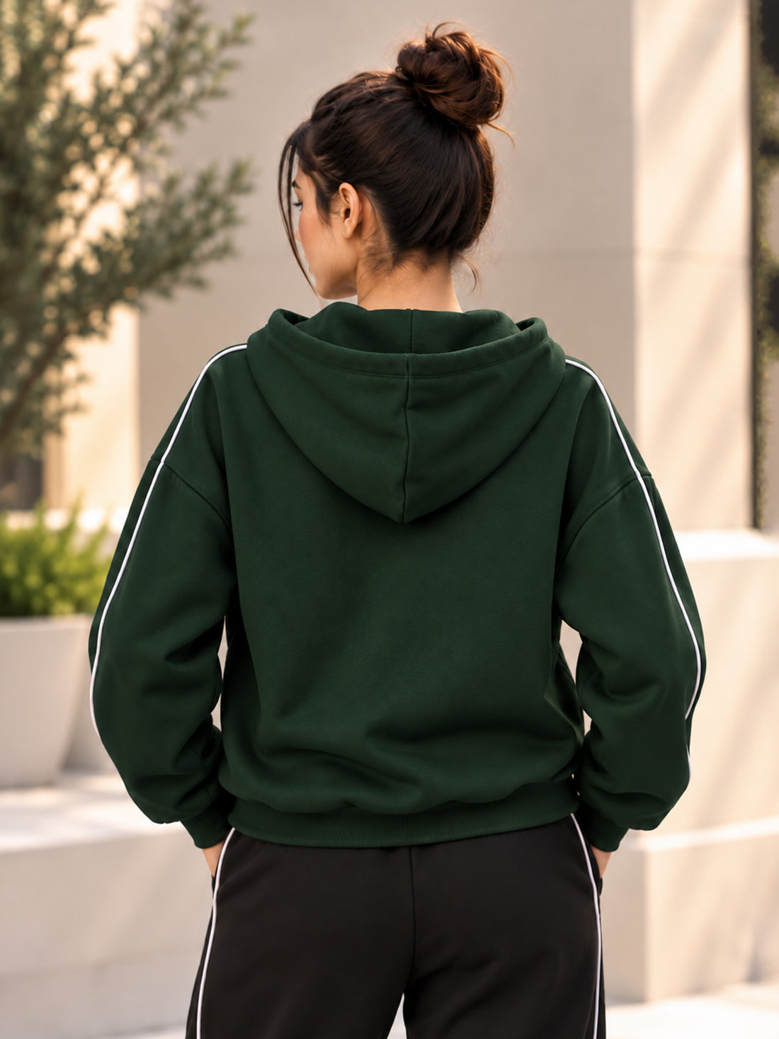 Dpassion Women’s Premium 320 GSM Cotton Fleece Full-Zip Hooded Sweatshirt – Manufacturer, Wholesaler & Exporter
