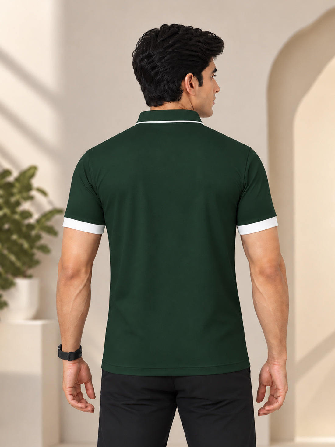 Men's 250 GSM Polyester Spandex Half-Sleeve Polo T-Shirt | Premium Performance Fabric | Wholesale Manufacturer
