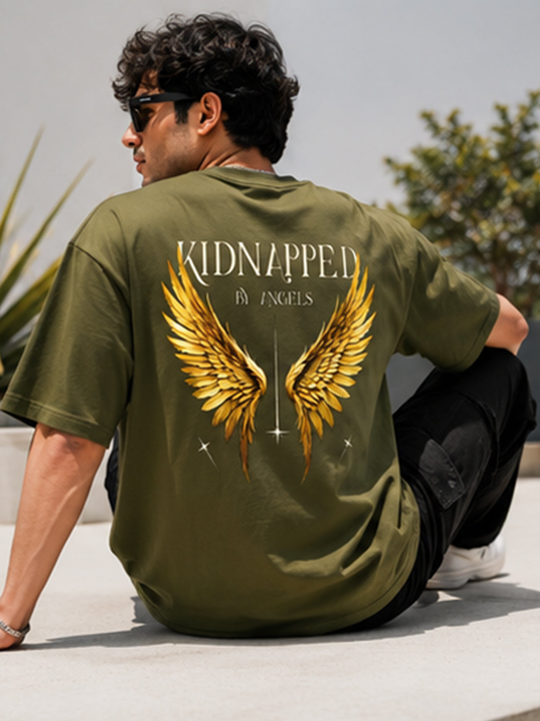Men's Oversized Drop Shoulder T-Shirt | 100% Cotton Relaxed Fit Round Neck Streetwear Tee