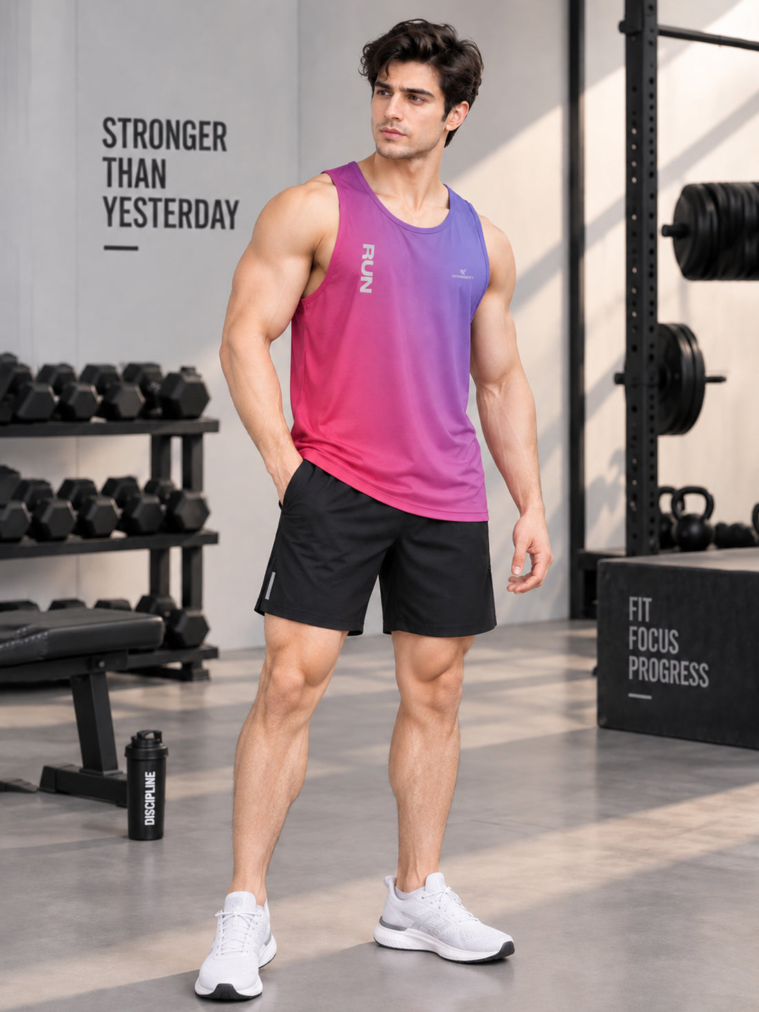 Men’s 4-Way Stretch Sports Singlet | Super Soft Gym & Training Wear Manufacturer & Wholesale Supplier