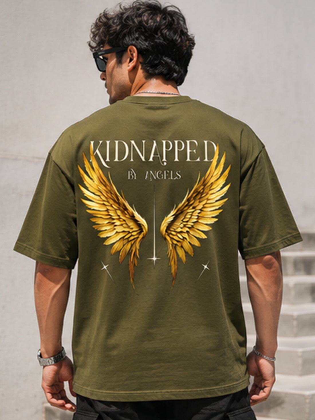 Men's Oversized Drop Shoulder T-Shirt | 100% Cotton Relaxed Fit Round Neck Streetwear Tee