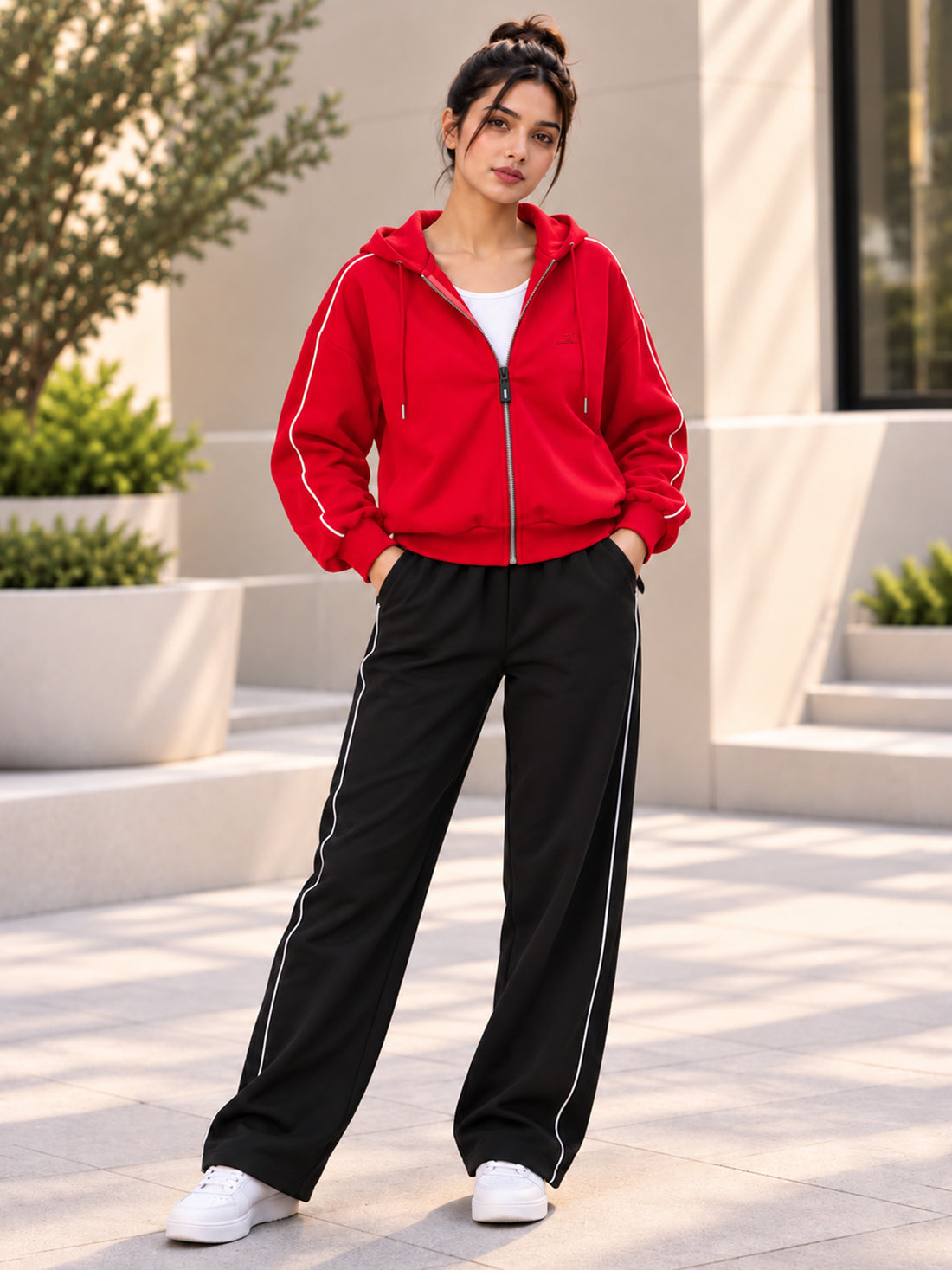 Dpassion Women’s Premium 320 GSM Cotton Fleece Full-Zip Hooded Sweatshirt – Manufacturer, Wholesaler & Exporter