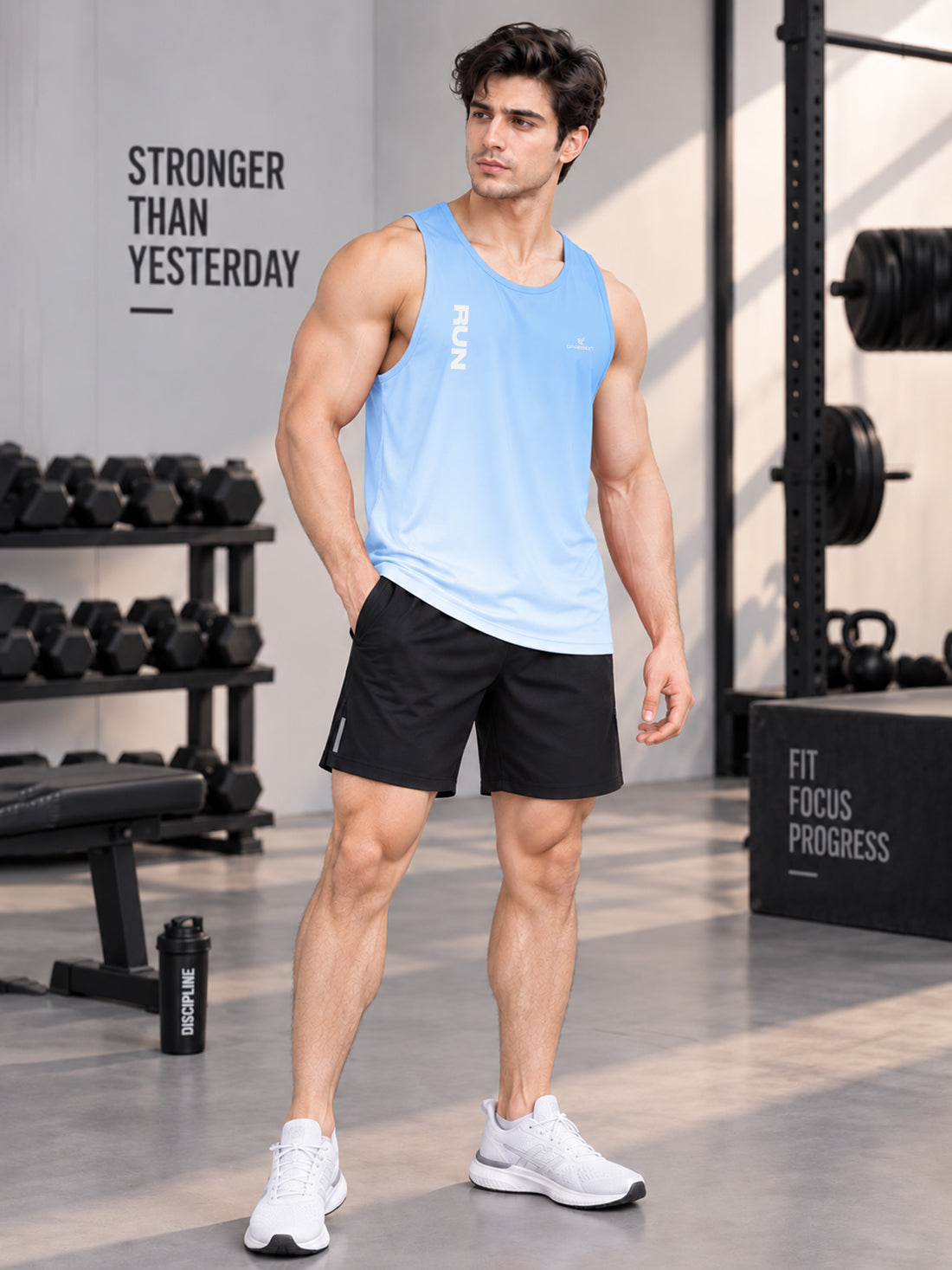 Men’s 4-Way Stretch Sports Singlet | Super Soft Gym & Training Wear Manufacturer & Wholesale Supplier