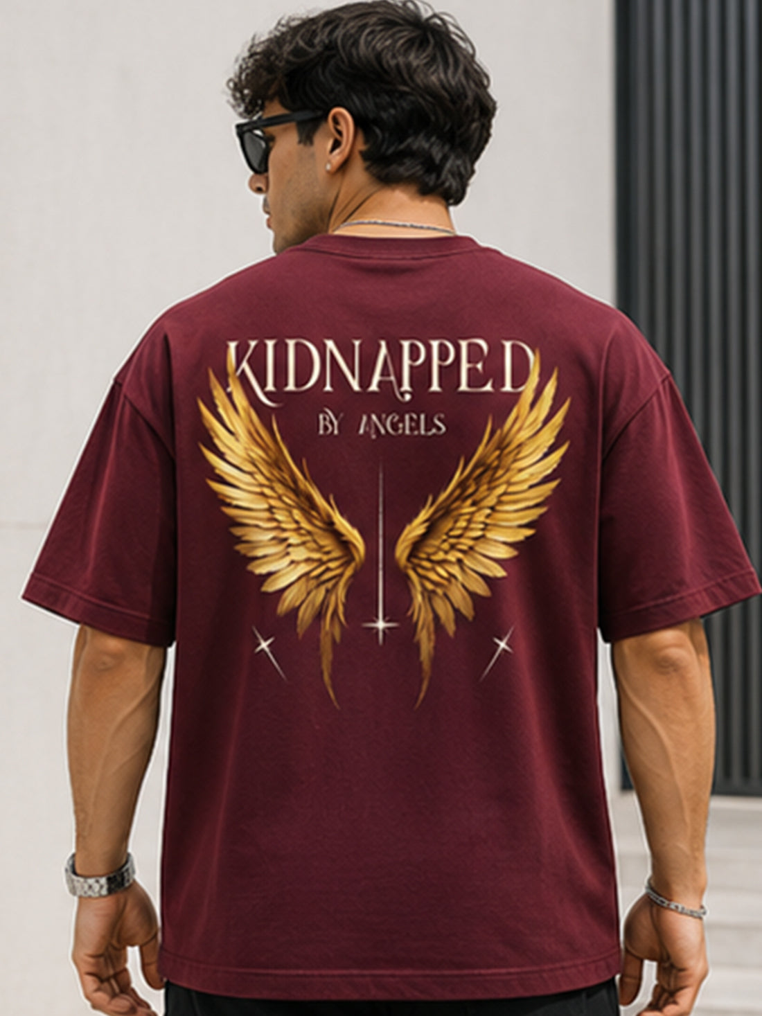 Men's Oversized Drop Shoulder T-Shirt | 100% Cotton Relaxed Fit Round Neck Streetwear Tee