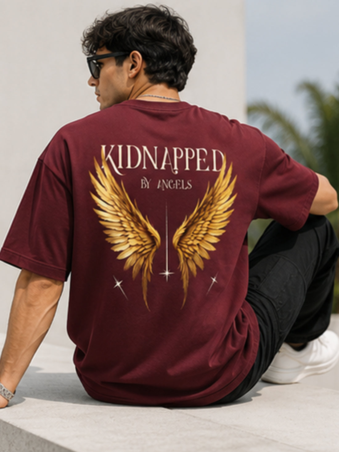 Men's Oversized Drop Shoulder T-Shirt | 100% Cotton Relaxed Fit Round Neck Streetwear Tee