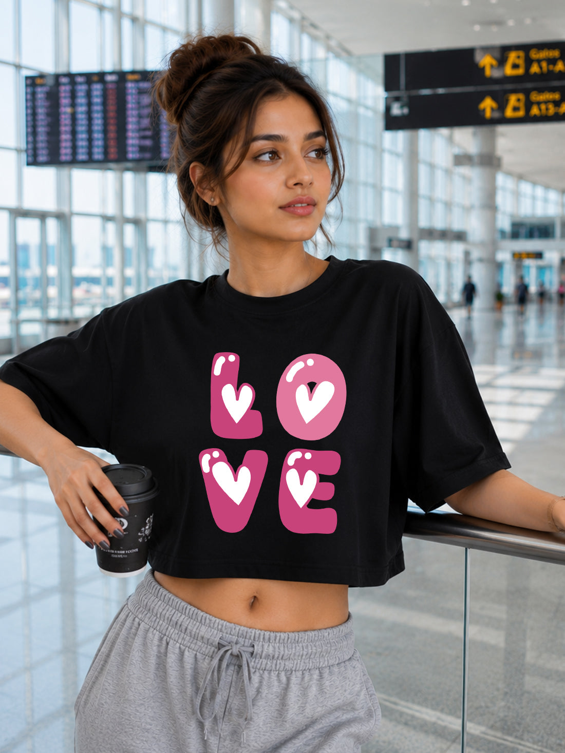 Women's Oversized Crop T-Shirt | Premium Cotton Manufacturer India