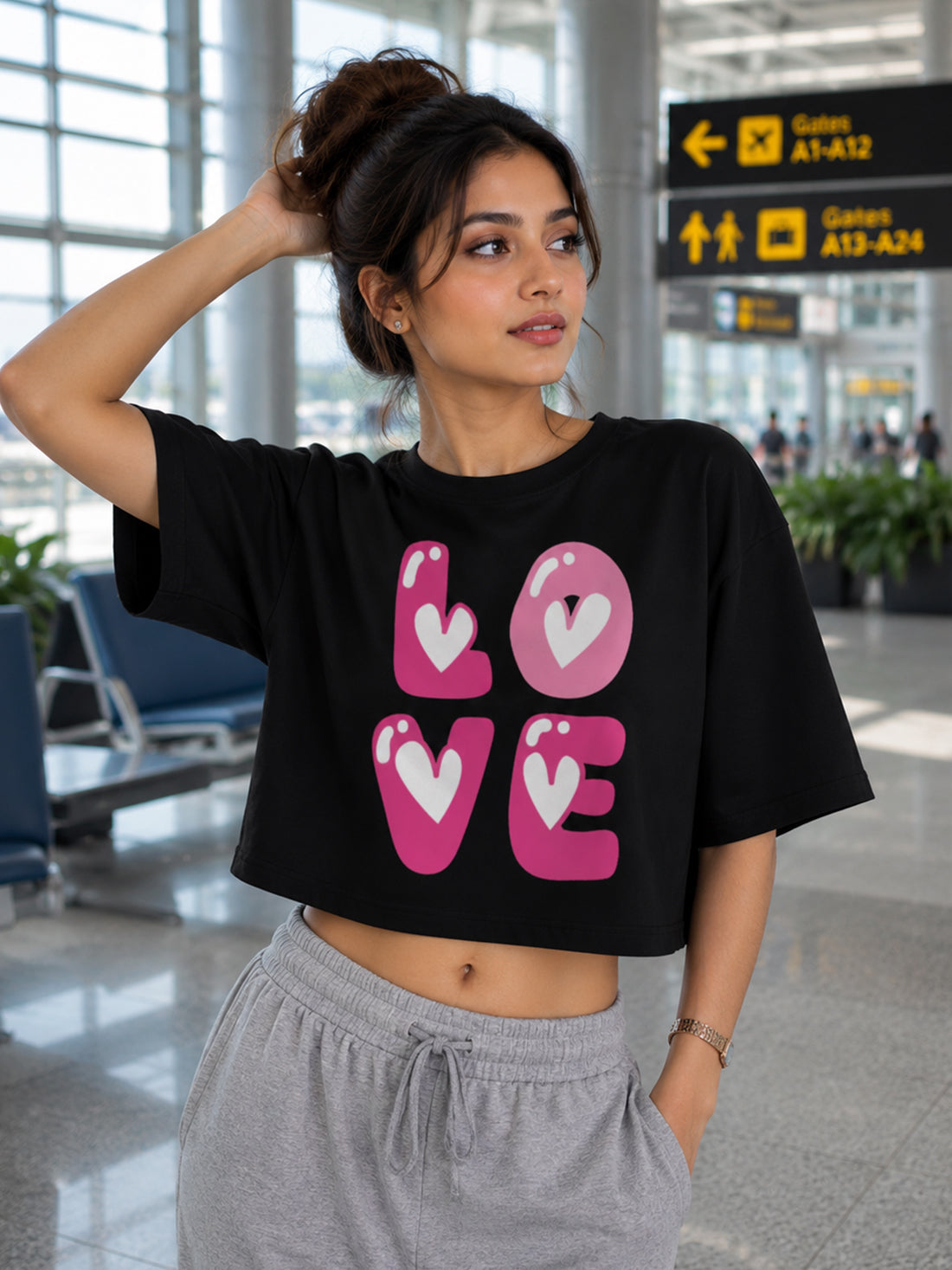 Women's Oversized Crop T-Shirt | Premium Cotton Manufacturer India