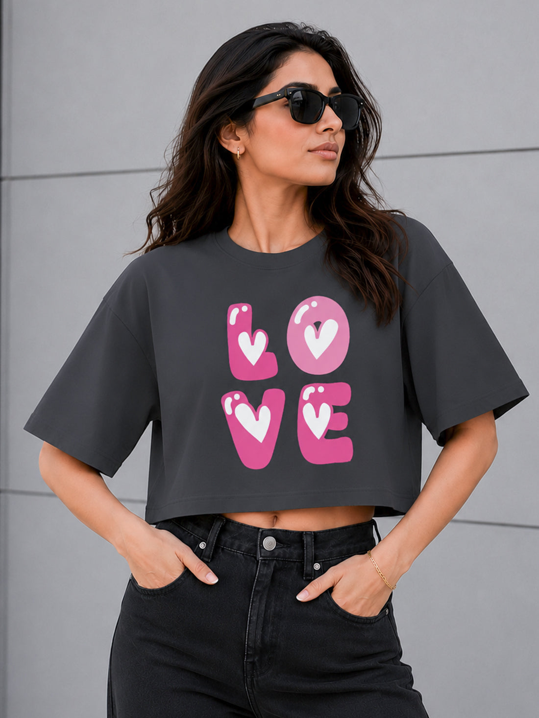 Women's Oversized Crop T-Shirt | Premium Cotton Manufacturer India