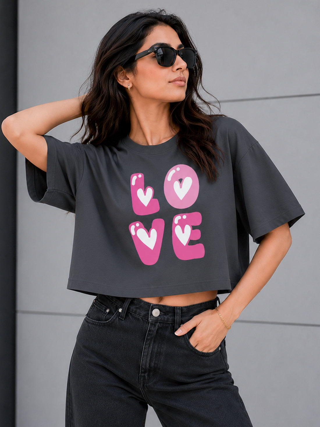Women's Oversized Crop T-Shirt | Premium Cotton Manufacturer India