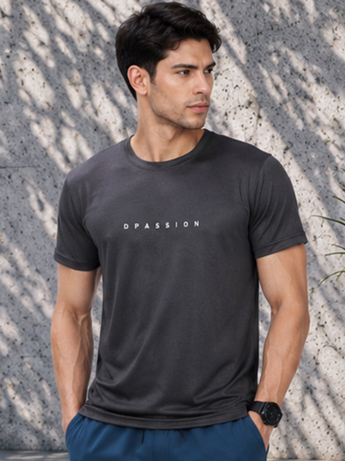 Don't Overthink Shit Men's Black Performance T-Shirt | Quick Dry Gym Wear | DPASSION