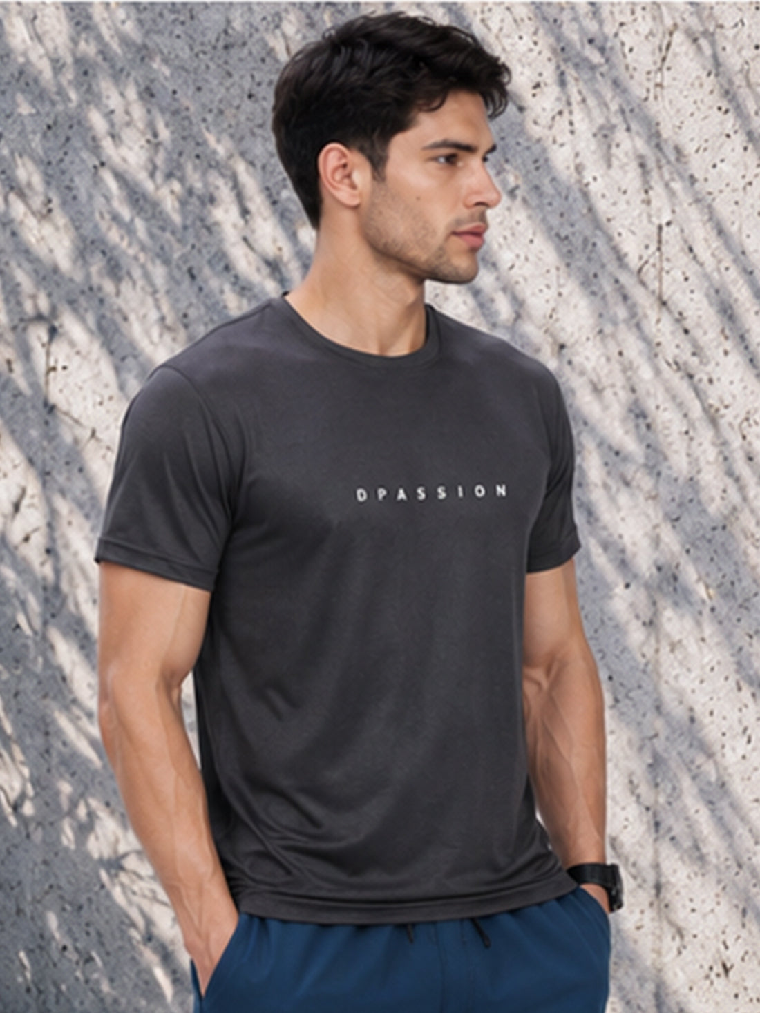 Don't Overthink Shit Men's Black Performance T-Shirt | Quick Dry Gym Wear | DPASSION