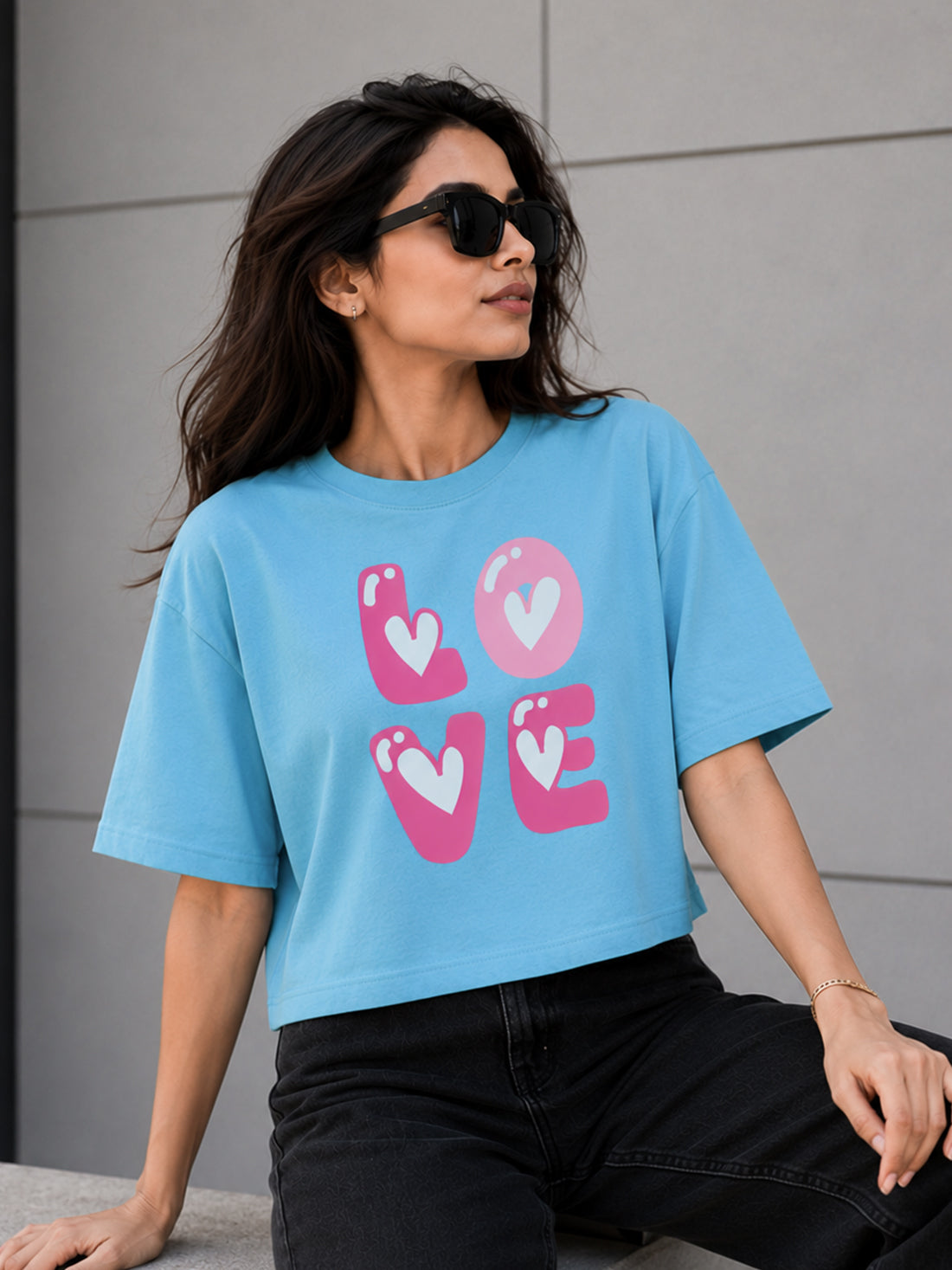 Women's Oversized Crop T-Shirt | Premium Cotton Manufacturer India
