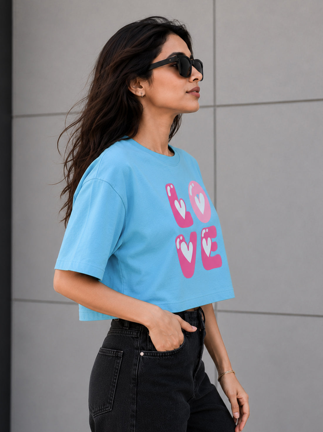 Women's Oversized Crop T-Shirt | Premium Cotton Manufacturer India