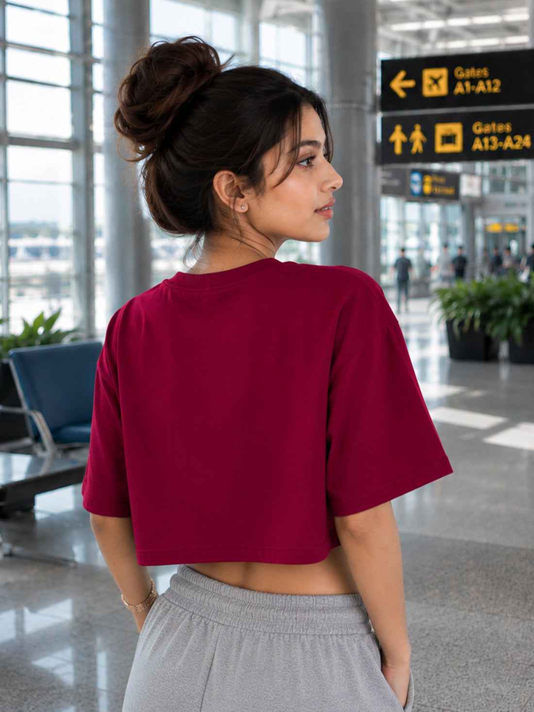 Women's Oversized Crop T-Shirt | Premium Cotton Manufacturer India