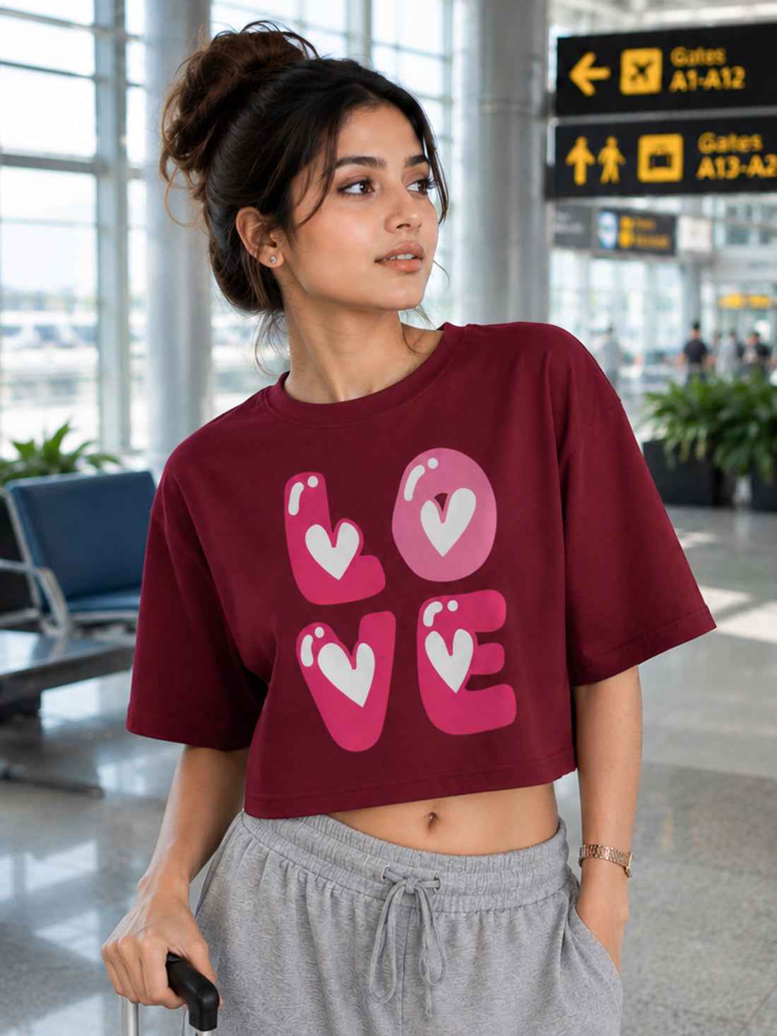 Women's Oversized Crop T-Shirt | Premium Cotton Manufacturer India