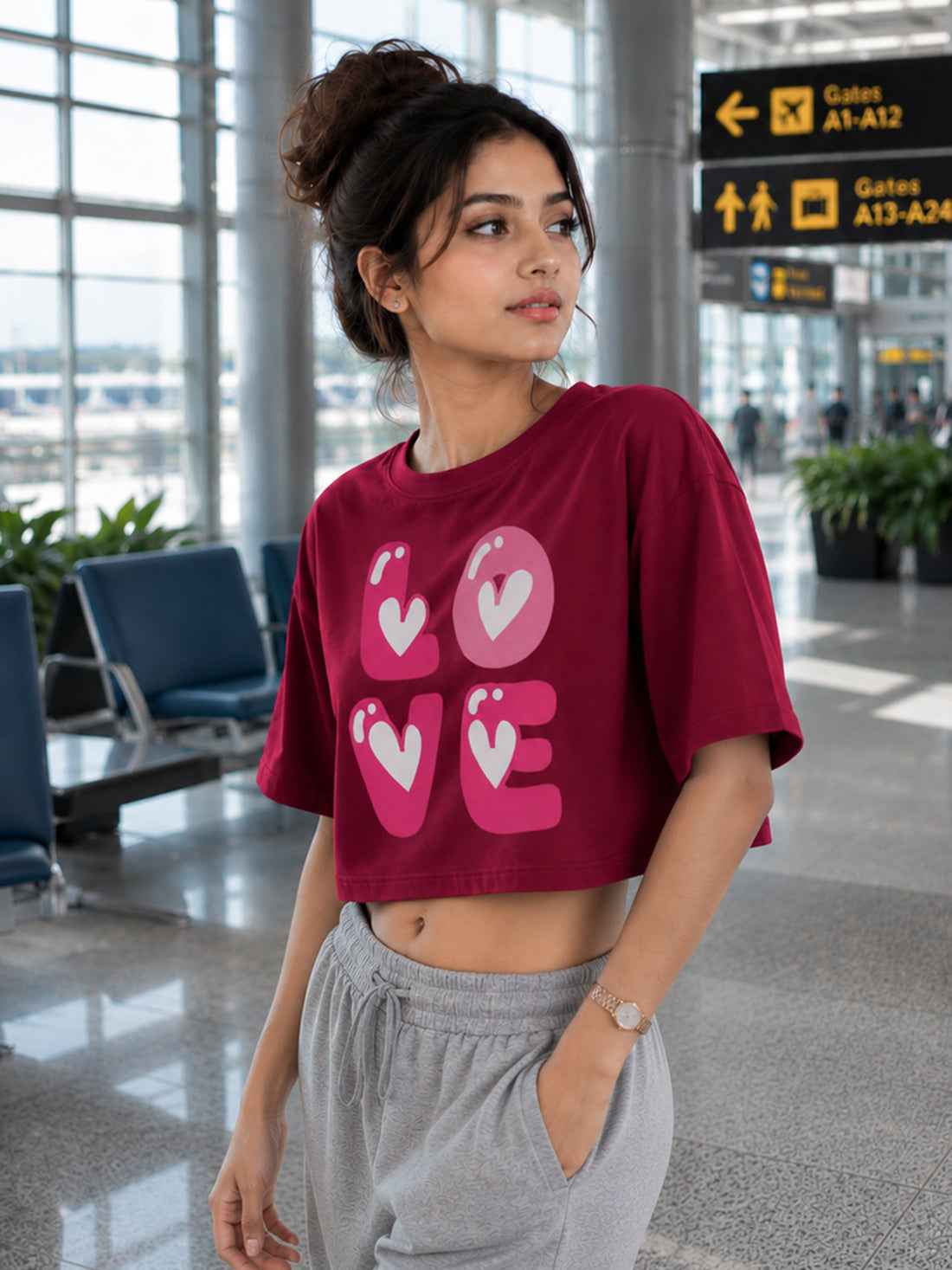 Women's Oversized Crop T-Shirt | Premium Cotton Manufacturer India