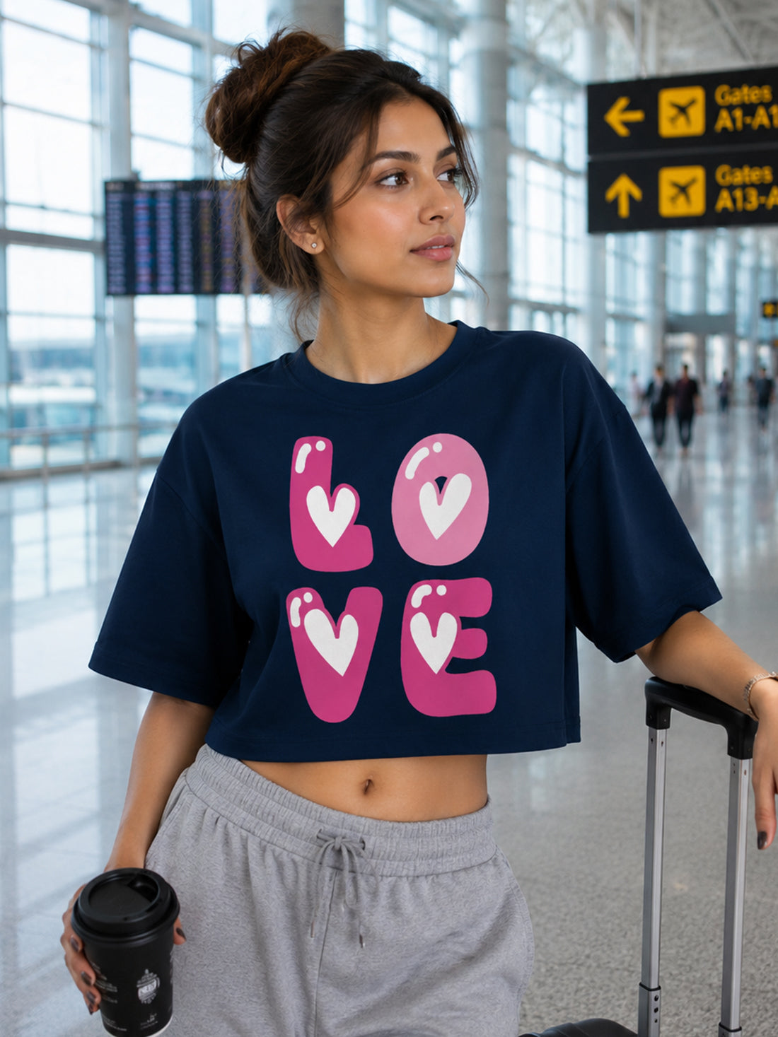 Women's Oversized Crop T-Shirt | Premium Cotton Manufacturer India
