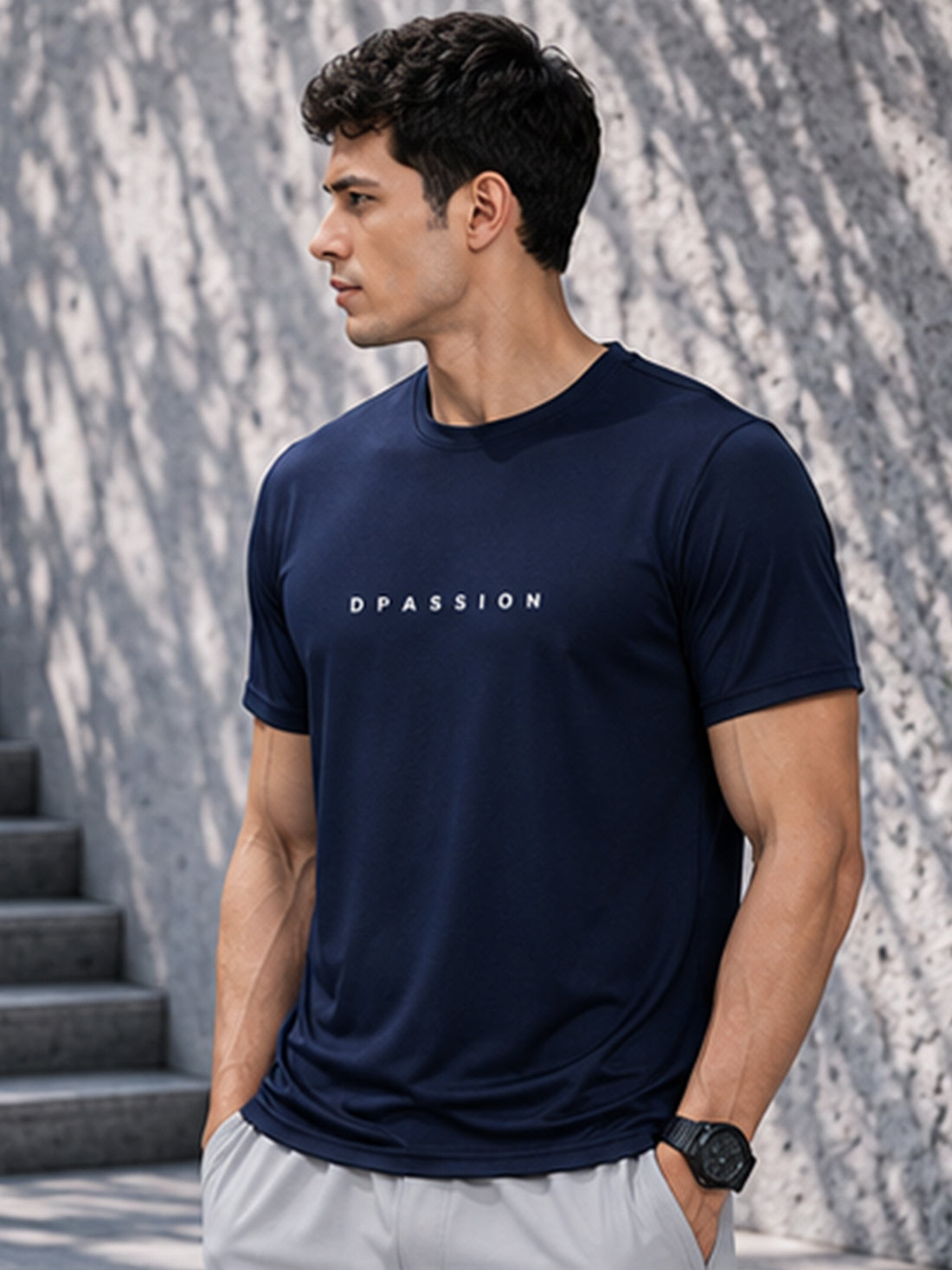 Don't Overthink Shit Men's Black Performance T-Shirt | Quick Dry Gym Wear | DPASSION