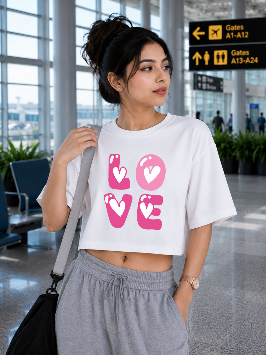 Women's Oversized Crop T-Shirt | Premium Cotton Manufacturer India