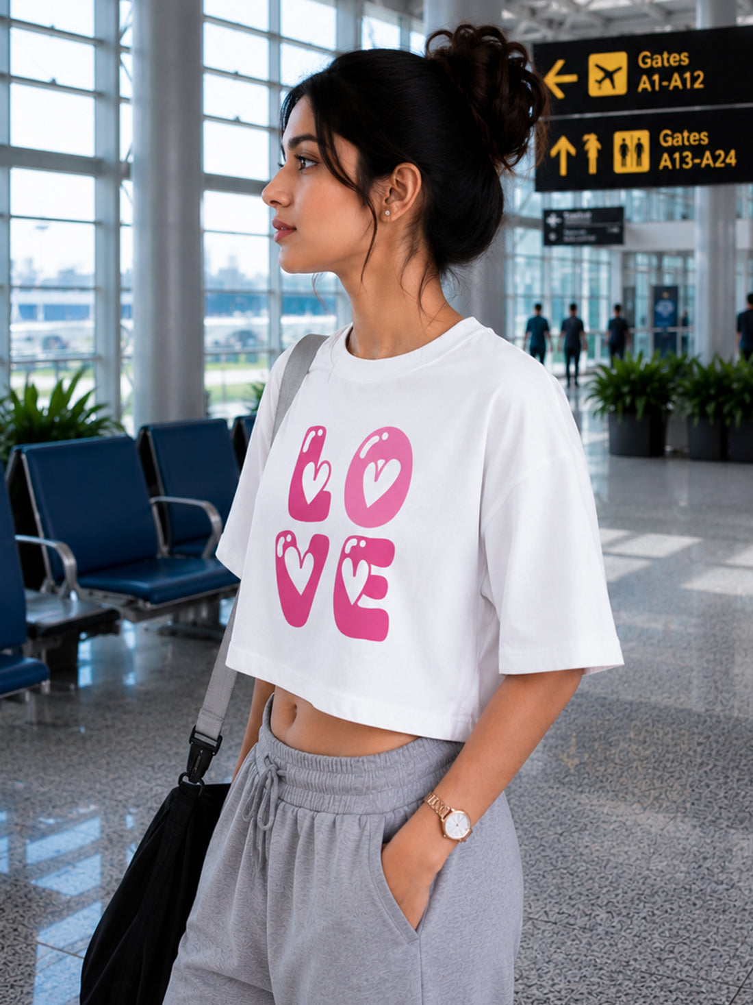 Women's Oversized Crop T-Shirt | Premium Cotton Manufacturer India