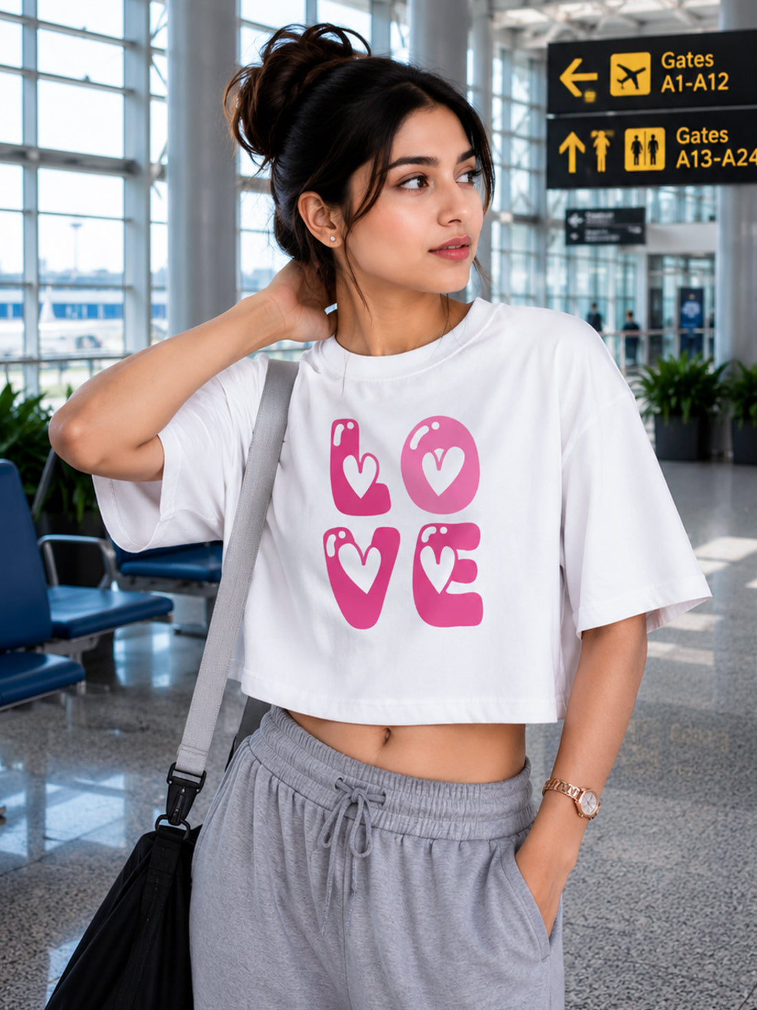 Women's Oversized Crop T-Shirt | Premium Cotton Manufacturer India