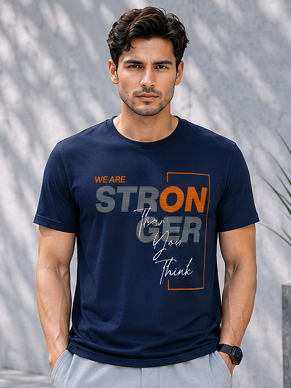 Stronger Than You Think Men's Black Performance T-Shirt | Quick Dry Sportswear | DPASSION
