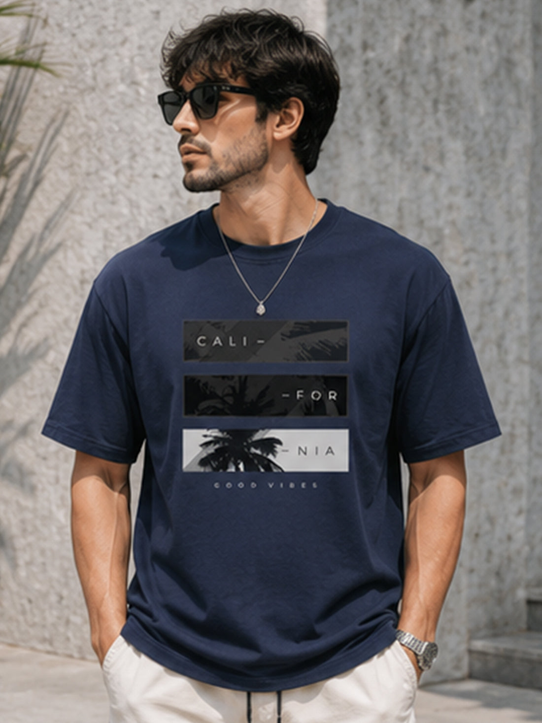 Men's Oversized Drop Shoulder T-Shirt | 100% Cotton Relaxed Fit Round Neck Streetwear Tee