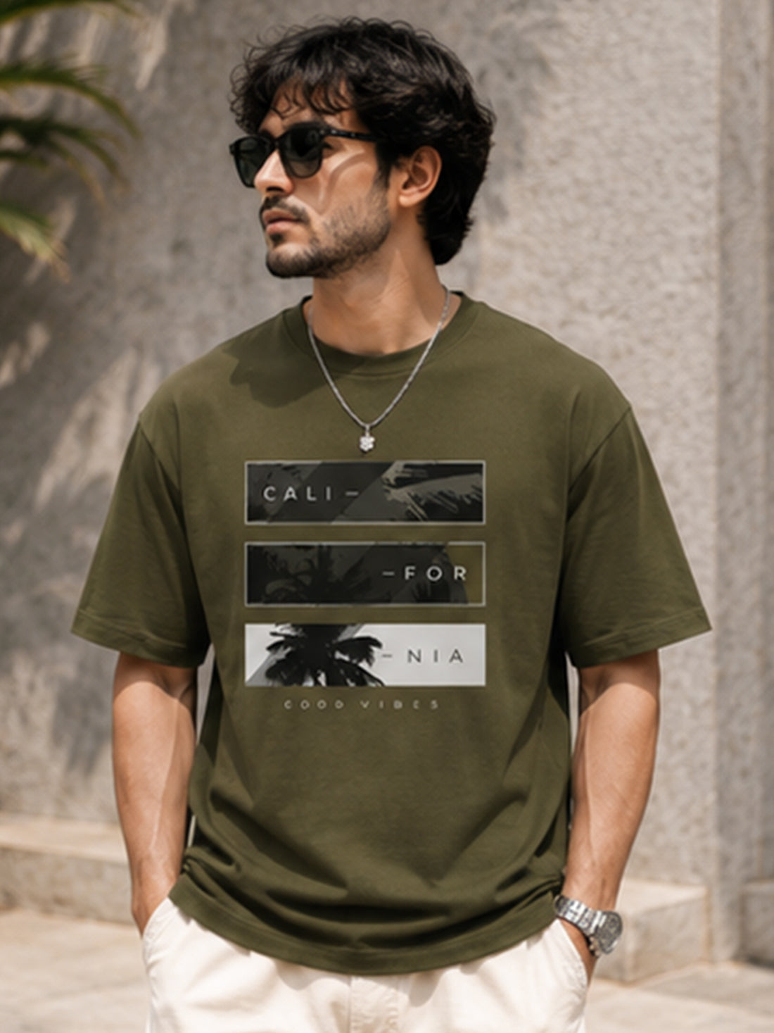 Men's Oversized Drop Shoulder T-Shirt | 100% Cotton Relaxed Fit Round Neck Streetwear Tee