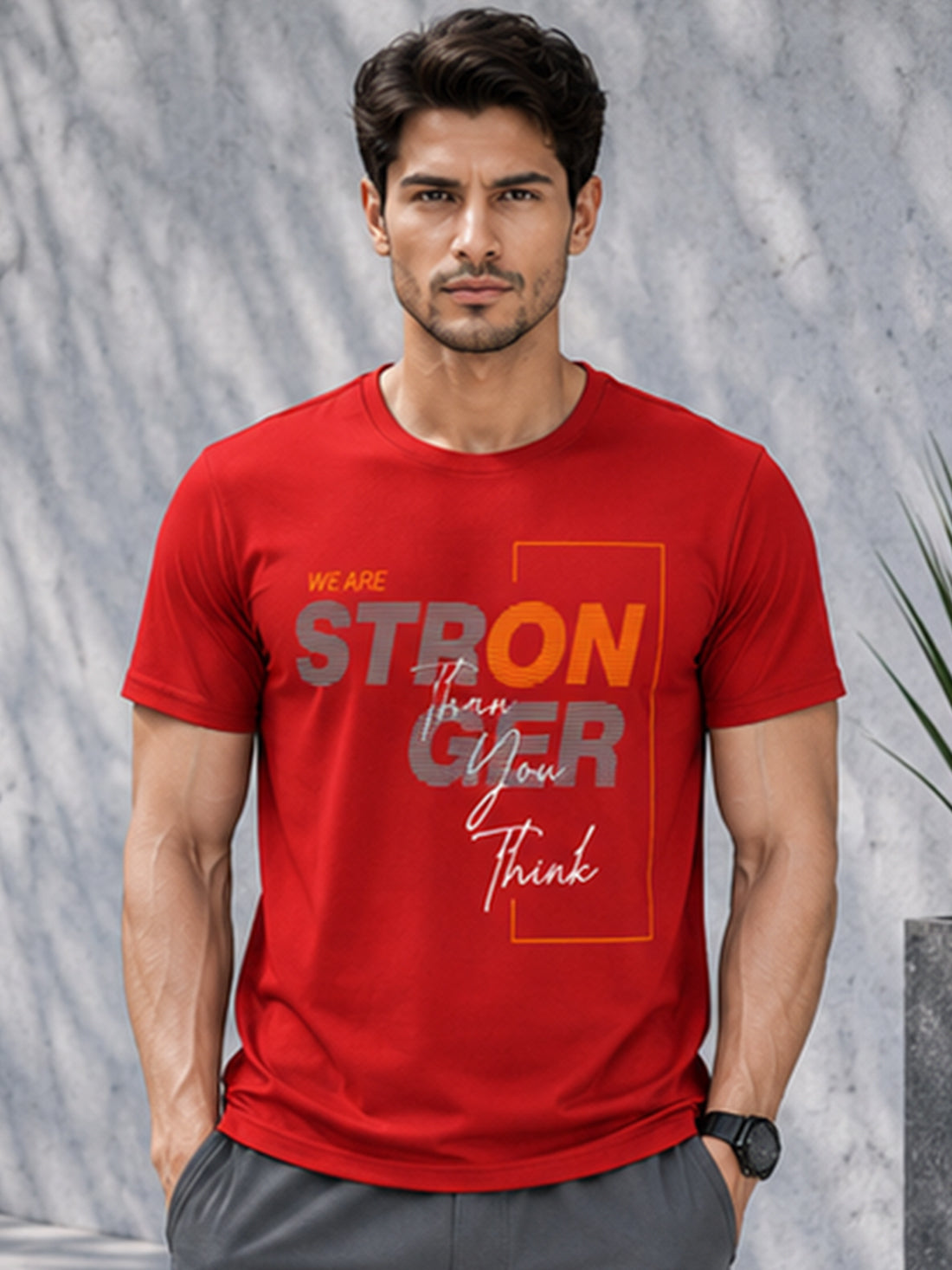 Stronger Than You Think Men's Black Performance T-Shirt | Quick Dry Sportswear | DPASSION