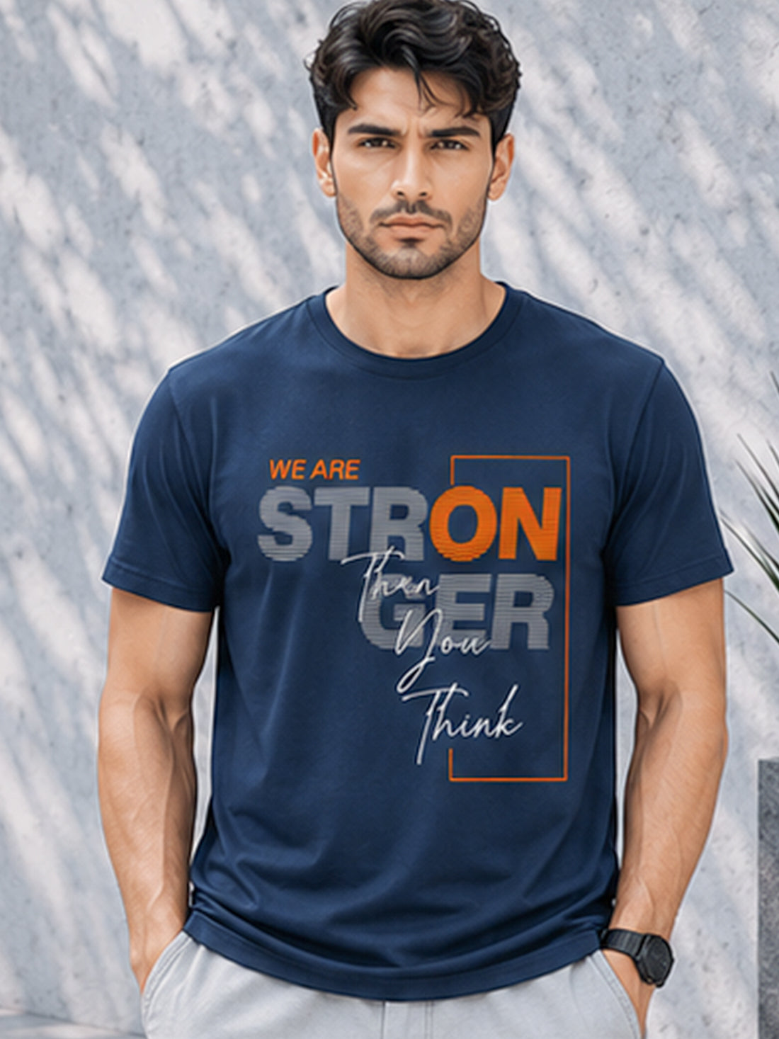 Stronger Than You Think Men's Black Performance T-Shirt | Quick Dry Sportswear | DPASSION