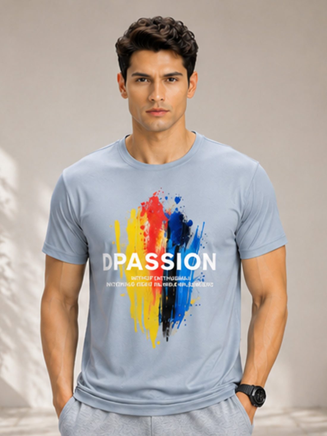 Dpassion Men's Black Graphic Performance T-Shirt | Dry-Fit Sportswear | Wholesale Activewear
