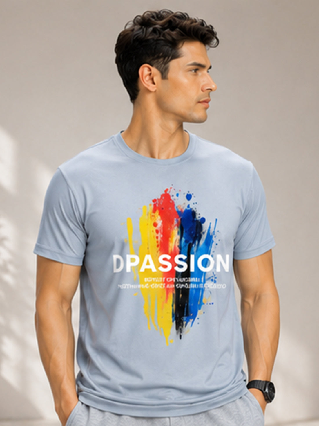 Dpassion Men's Black Graphic Performance T-Shirt | Dry-Fit Sportswear | Wholesale Activewear