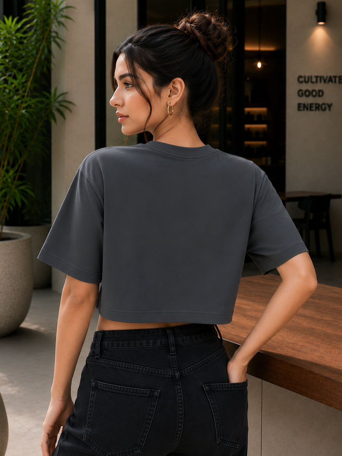 Women's Oversized Crop T-Shirt | Premium Cotton Manufacturer India