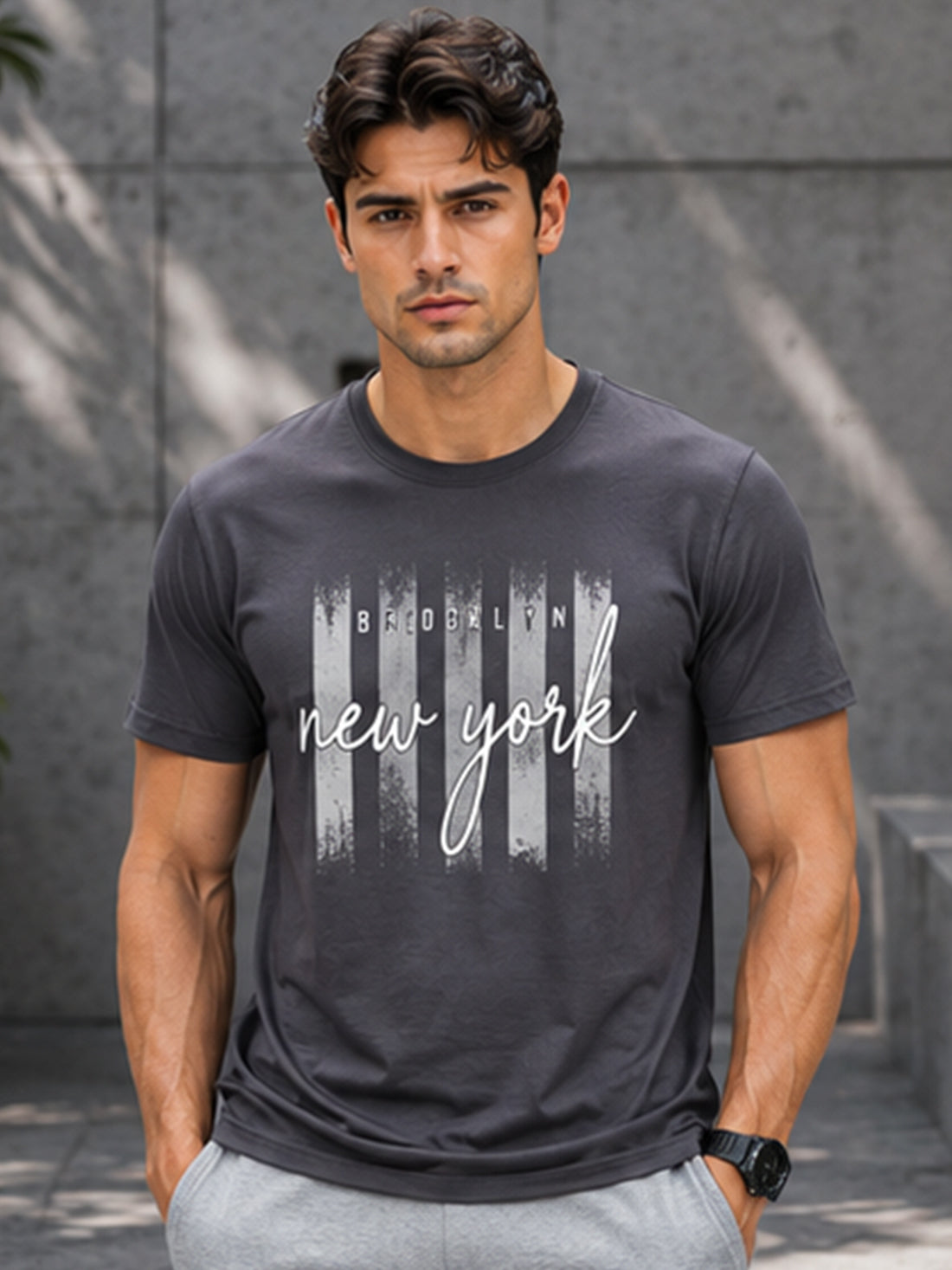 DPASSION New York Graphic Men's Performance T-Shirt