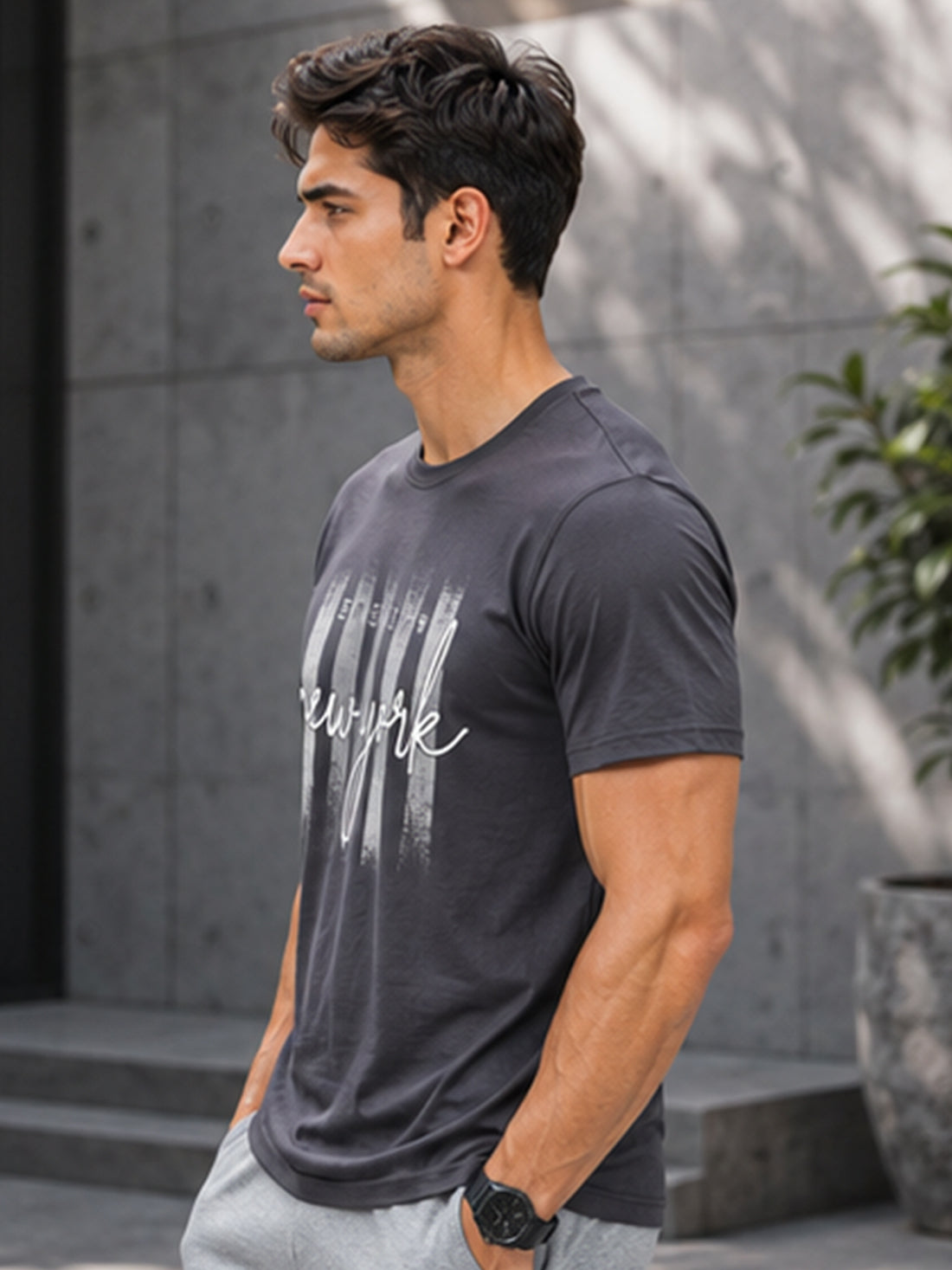 DPASSION New York Graphic Men's Performance T-Shirt