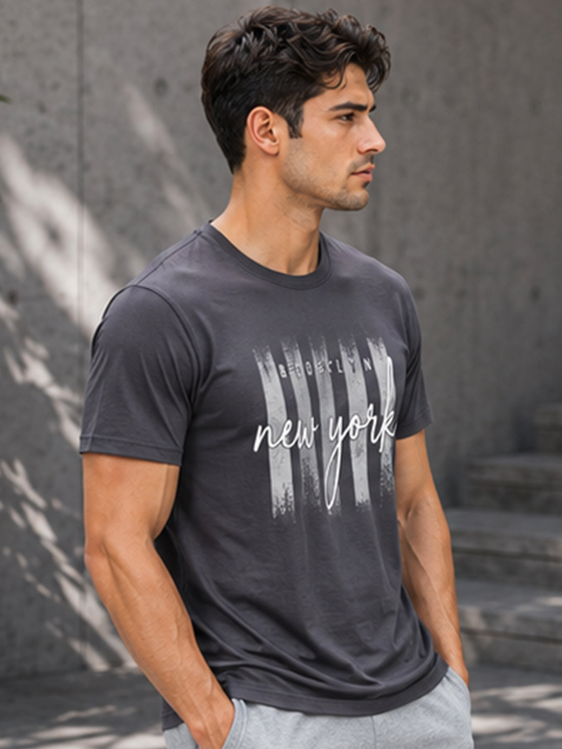 DPASSION New York Graphic Men's Performance T-Shirt
