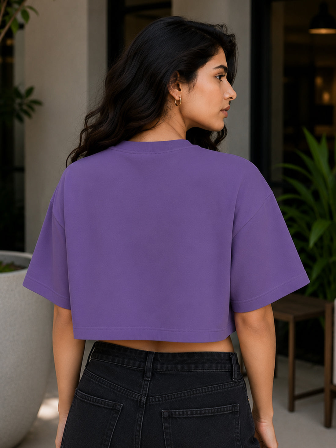 Women's Oversized Crop T-Shirt | Premium Cotton Manufacturer India
