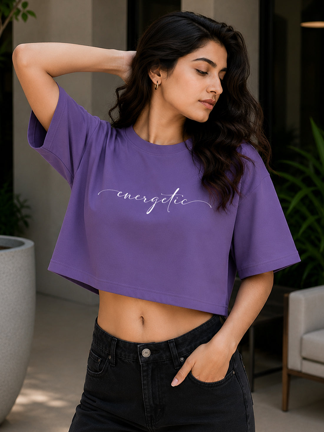 Women's Oversized Crop T-Shirt | Premium Cotton Manufacturer India