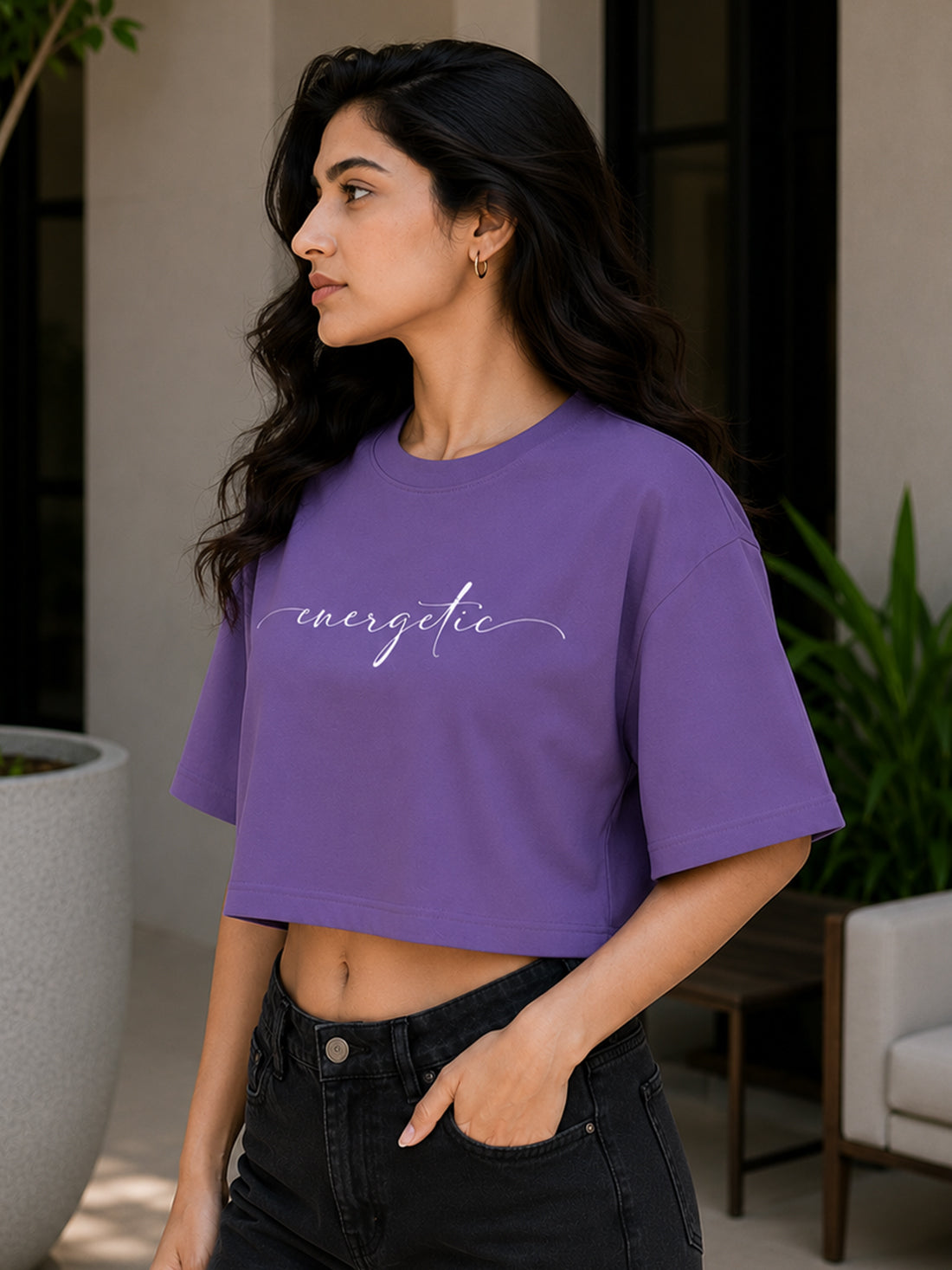 Women's Oversized Crop T-Shirt | Premium Cotton Manufacturer India