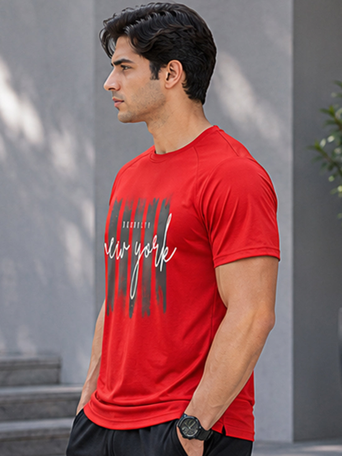 DPASSION New York Graphic Men's Performance T-Shirt