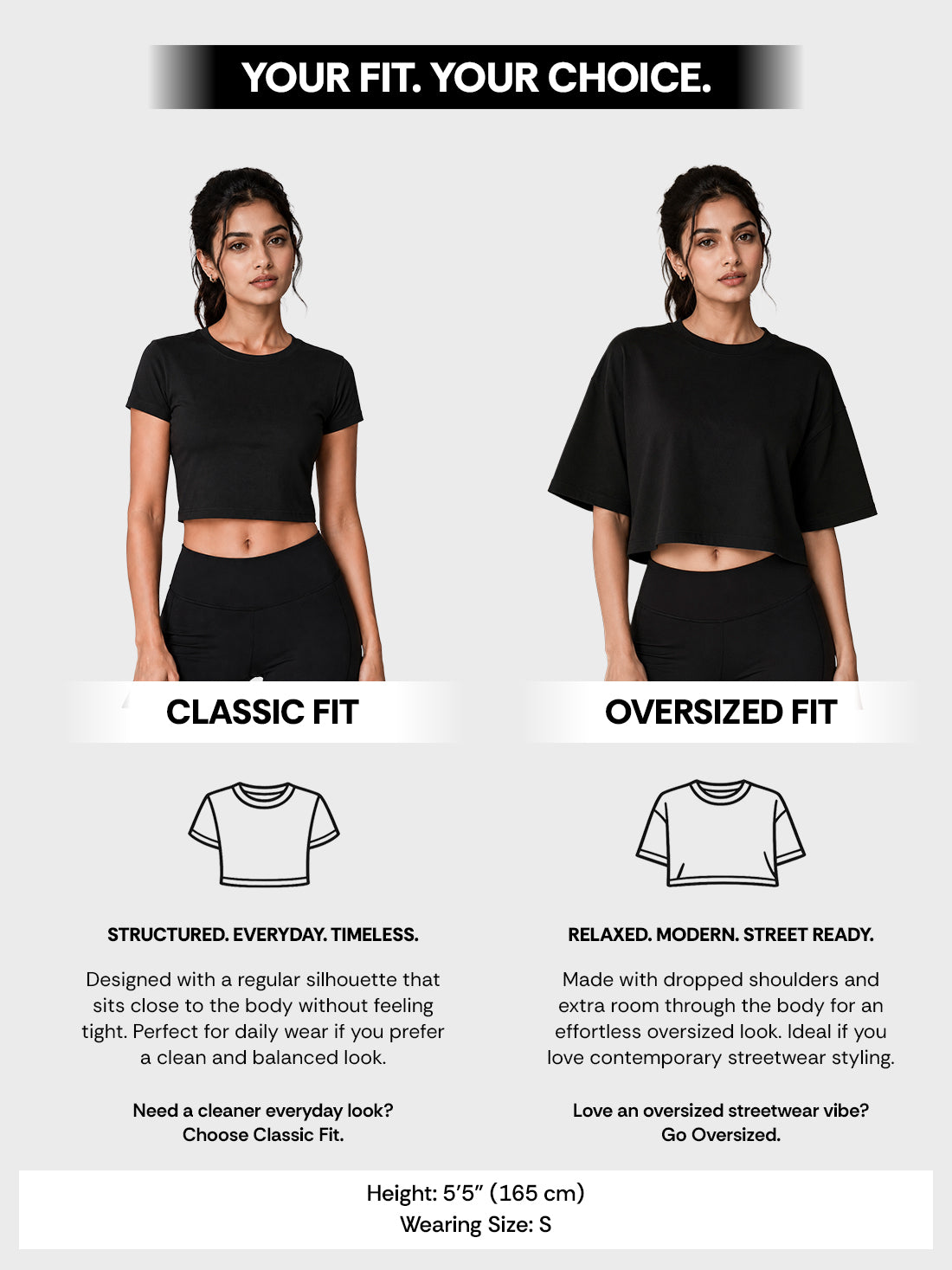 Women's Oversized Crop T-Shirt | Premium Cotton Manufacturer India